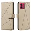 For Motorola Moto G84 5G Case BINFEN COLOR BF35 Geometry Imprinted Leather Phone Cover RFID Blocking Wallet Stand