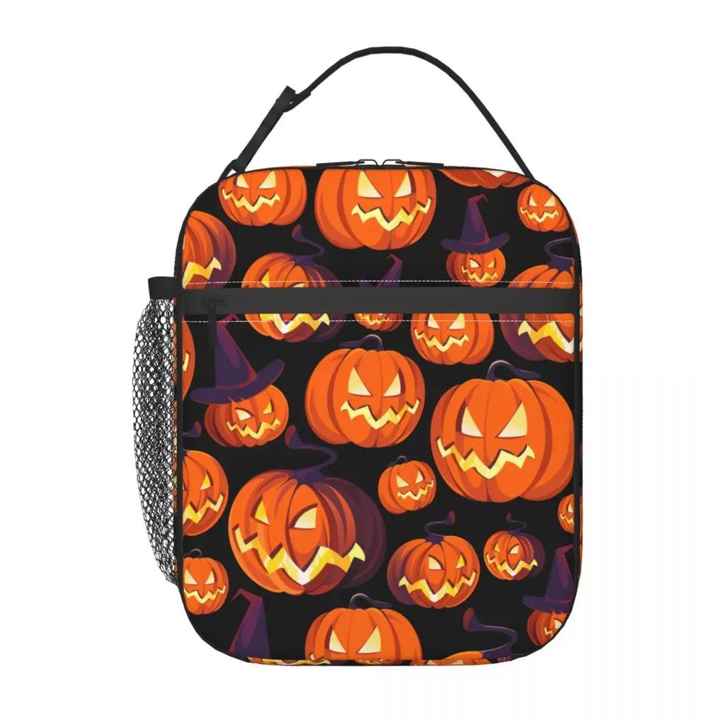 Halloween Pumpkins Insulated Lunch Bags Thermal Bag Reusable Leakproof Tote Lunch Box Food Bag School Travel