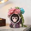 Cartoon Animal Shape Resin Planter Playfulness Flower Pot Suitable For Balcony And Living Room Decoration