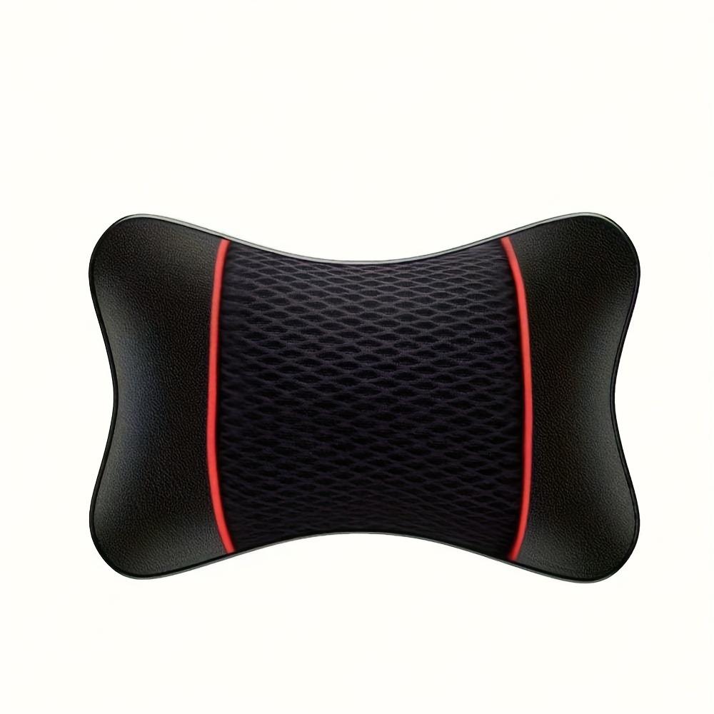 Car Neck Pillow, PU Leather & Mesh Breathable Headrest, Soft Memory Foam Cervical Support Cushion, Auto Interior Accessories