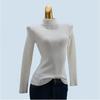 Sha Turtleneck Slim Fit Short Versatile Long Sleeve Solid Soft Glutinous Skin-friendly Pullover White Bottoming Shirt Women Clothes Autumn and Winter