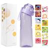 Tritan Water Bottle 650ml Leakproof Sports Cup With Straw Lid Carry Handle Gradient Design
