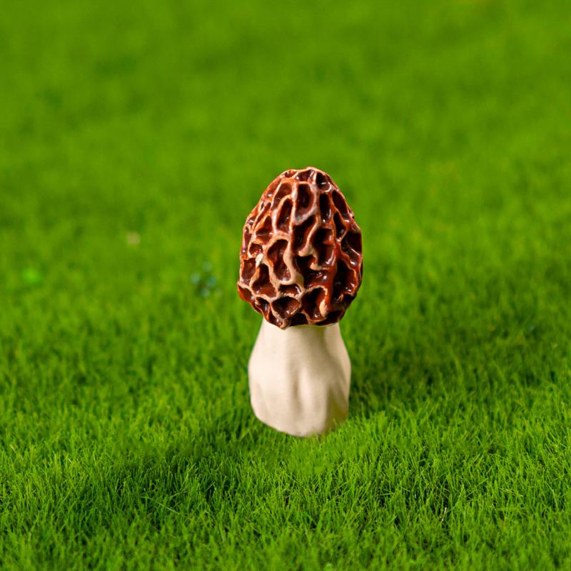 10pcs Mini Ornaments DIY Resin Mushroom Ornaments Cute Simulation Mushroom Black Fungus 11 Styles