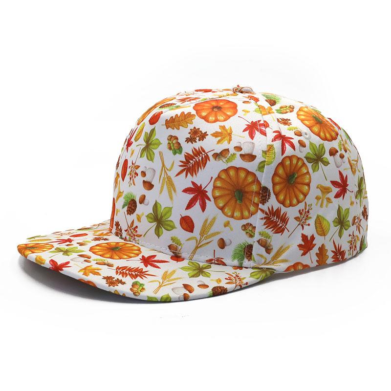 Flat Edge Baseball Cap European and American Personality Hip Hop Hat Summer Visor Cap Skull Ghost Pumpkin Baseball Cap Halloween