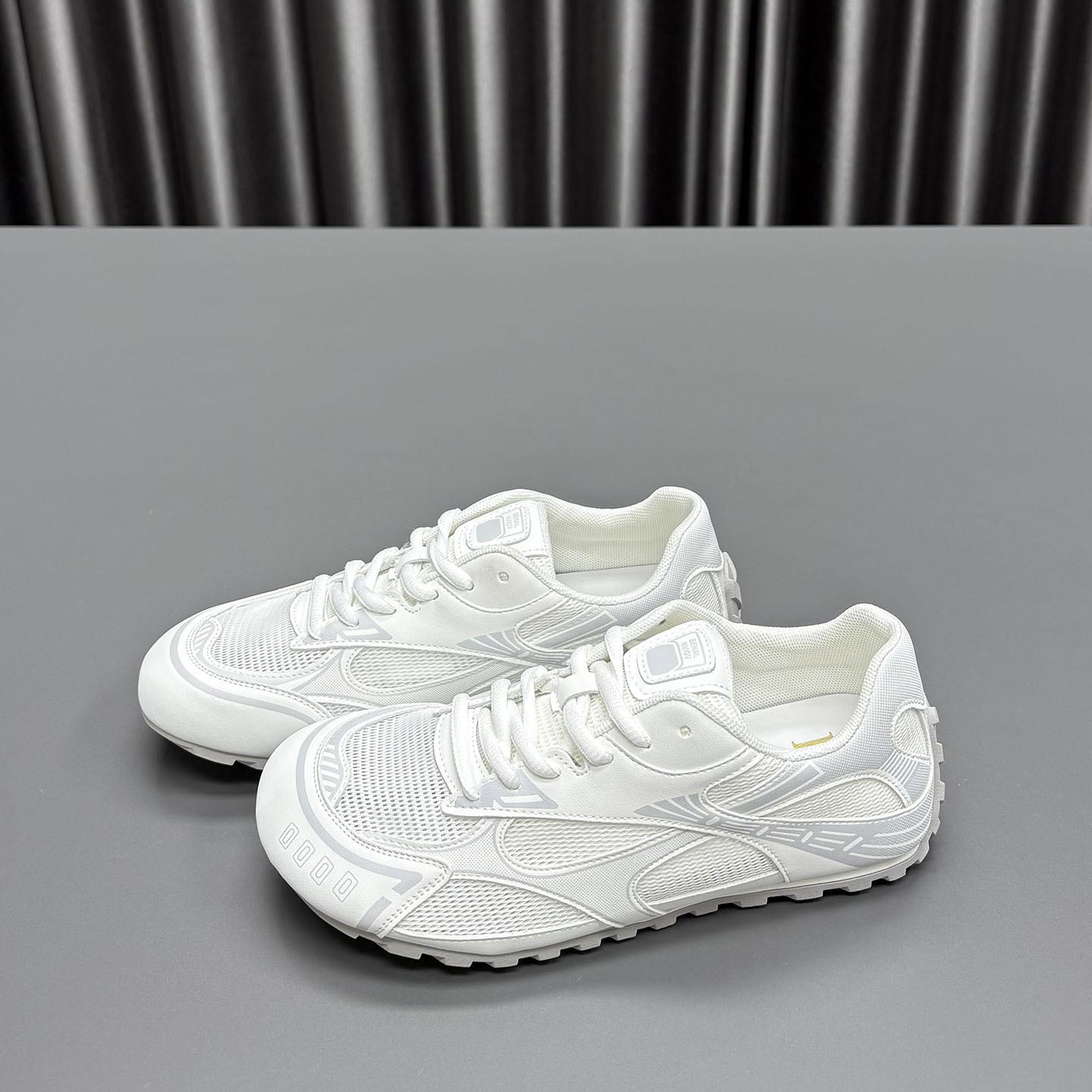 

Leather mesh Forrest Gump shoes women s 2025 summer new hollow breathable lace-up thick-soled thin casual sports shoes tide 40