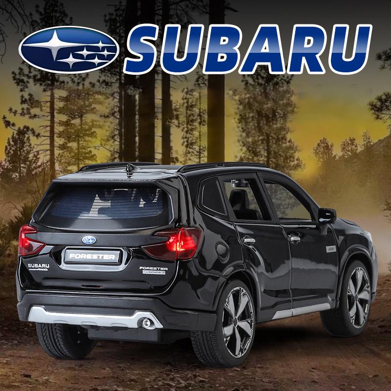 1/30 Subaru Forester SUV Alloy Muscle Car Model Sound and Light Pull Back Children's Toy Collectibles Birthday Gift