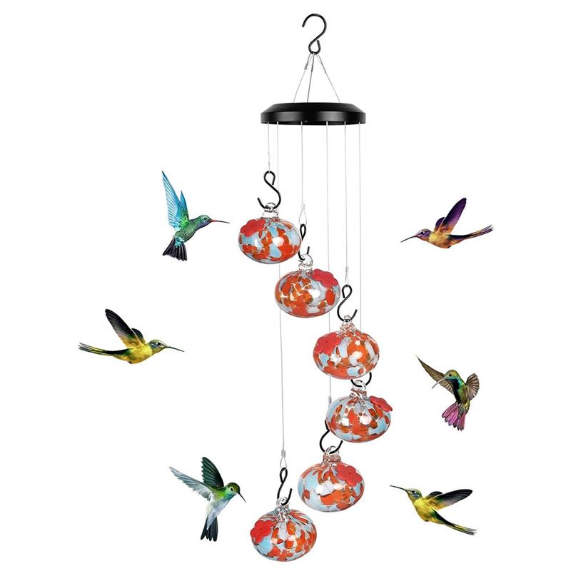 

3PCS Wind Chimes Bird Feeders For Outdoors Hanging Ant And Bee Proof,Never Leak,Perfect Garden Decor For Outside Durable