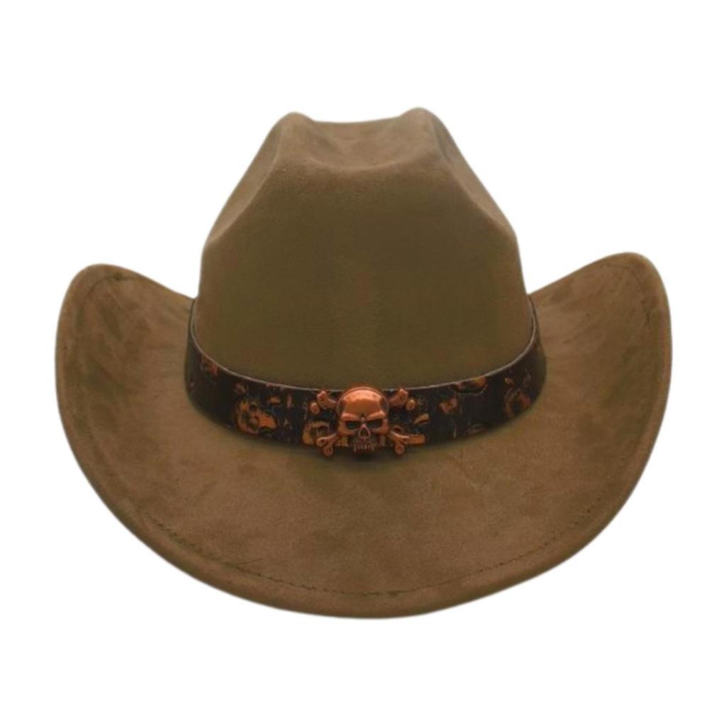 Foreign Trade  Tourism Top Hat Niche Western Cowboy Hat Niche Ethnic Style Skull Stage Dance Performance Hat
