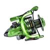 Lightweight metal spinning reel for saltwater fishing highly durable casting suitable for saltwater fishing (Green XF7000), ambidextrous, reel,
