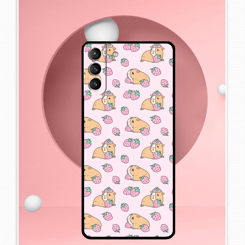 Cute Cartoon Guinea Pig Case For Samsung Galaxy S25 Ultra S25 FE S20 S21 S22 S23 Plus S9 S10 S24 Ultra Cover Funda