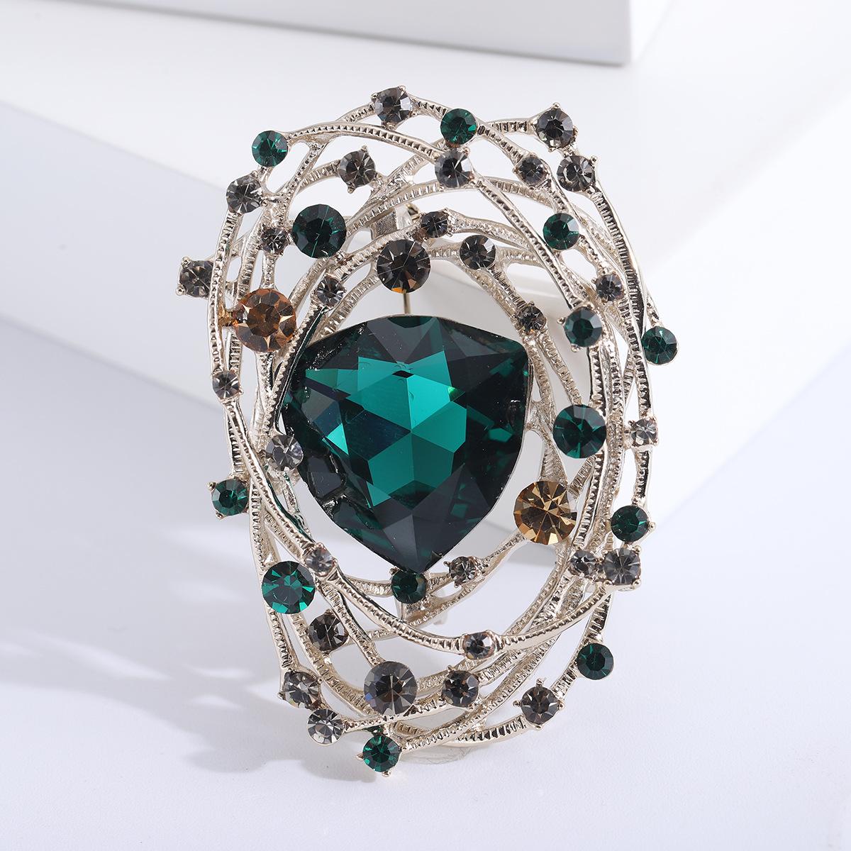 

Роскошный хрустальный бокал, полный звезд, брошь, темпераментный костюм, ювелирная булавка, изысканный полый креативный корсаж