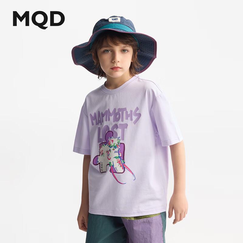 MQD Boys  Loose Fit Short Sleeve Letter Print T-Shirt 140cm
