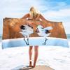 Red-Crowned Crane Series Seaside Vacation Beach Towel Swimming Bath Towel Microfiber Sports Towel