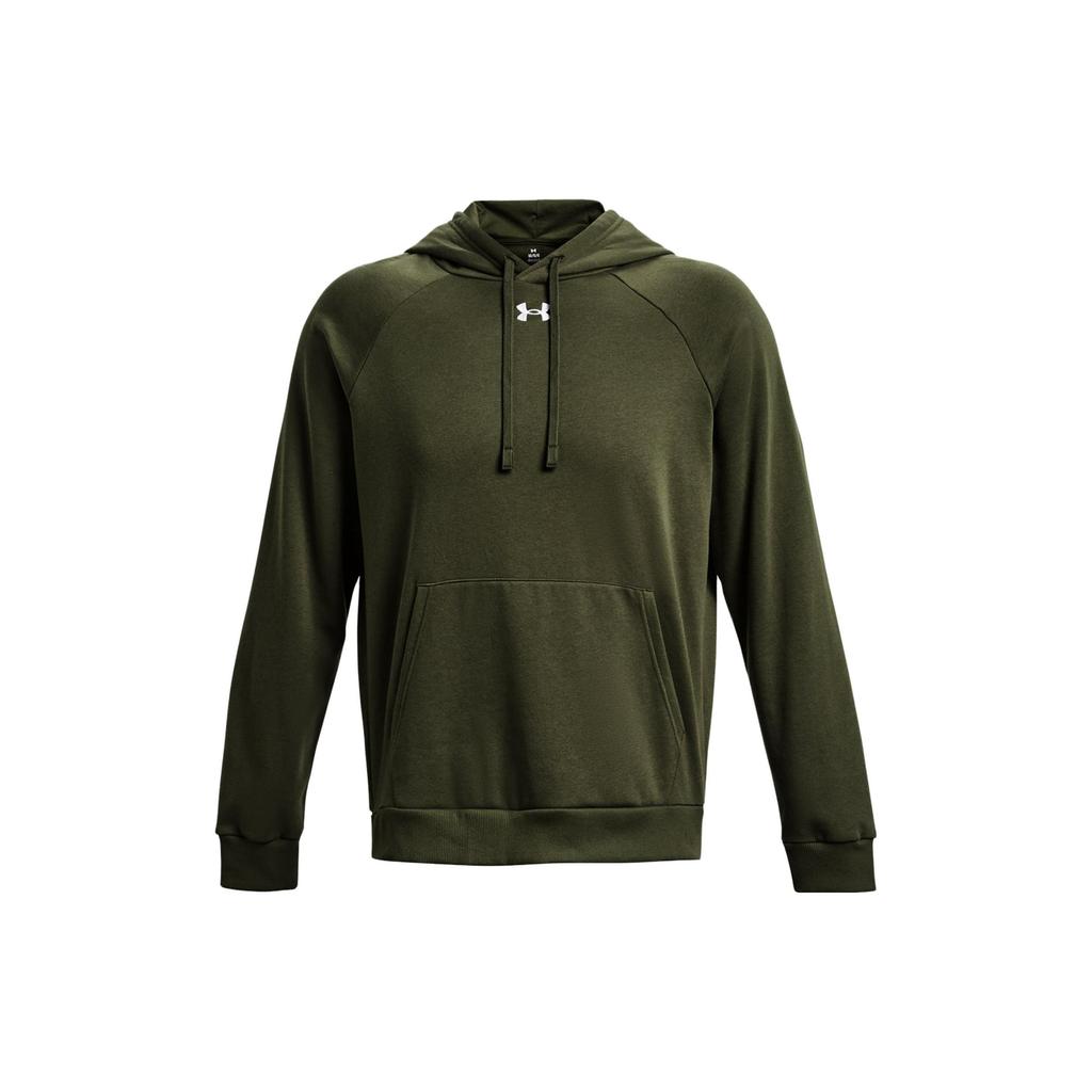 Under Armour Rival Fleece Sweatshirts Men's Green Hooded Moderate Regular 1379757-390