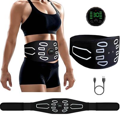 Durable And Safe Smart Ems Muscle Stimulator Abdominal Toning Belt Ab Trainer Muscle Toner Waist Massager Back Support Usb Charge Weight Loss