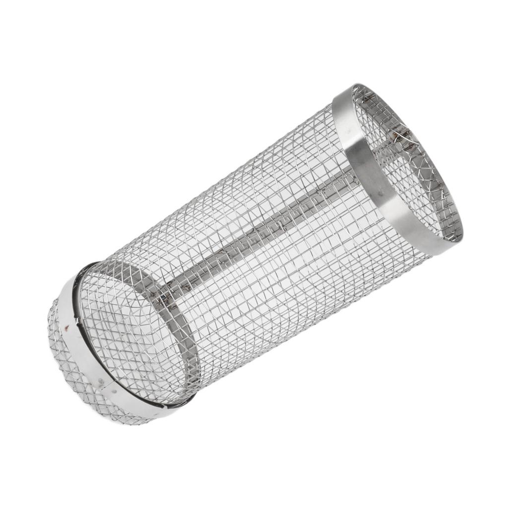 Barbecue Grilling Basket Stainless Steel Heat Resistant Rust Prevention BBQ Grill Cage with Hook