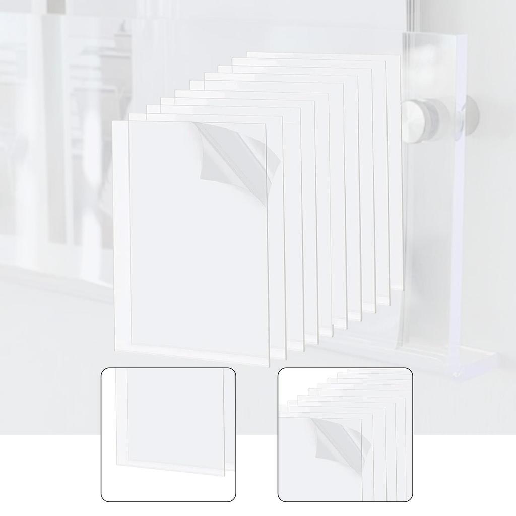 Clear Acrylic Photo Frame Sheet with Protective Film for Posters Invitations Signage and Wall Decoration