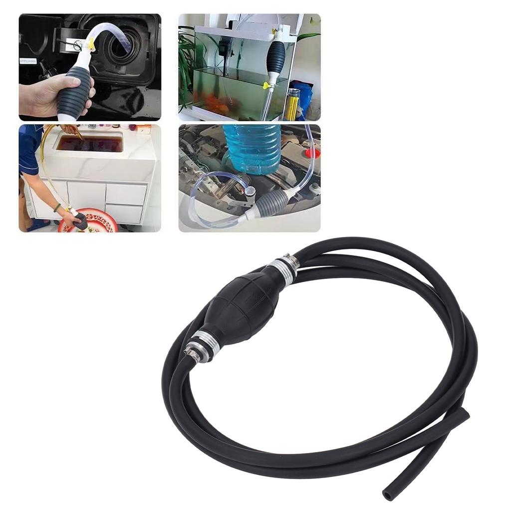 Manual Fuel Transfer Pump NBR Rubber Hose Oil Resistant Flexible Hand Siphon Pump for Automotive Boa