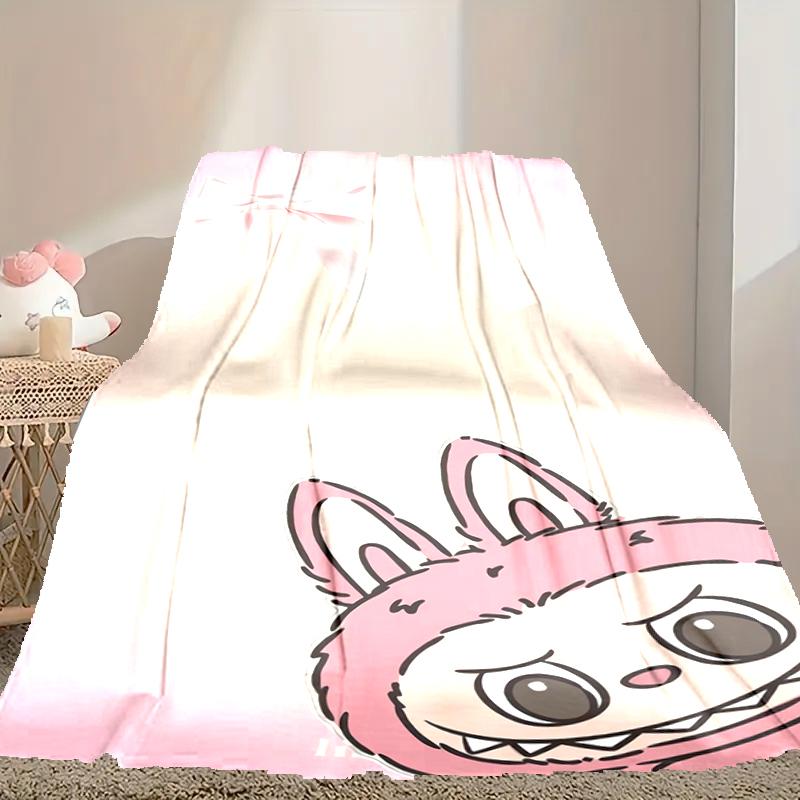 1 Stück LABUBU Decke, Super Kuschelige Bedruckte Heimdecke, Ganzjahres-Wärme