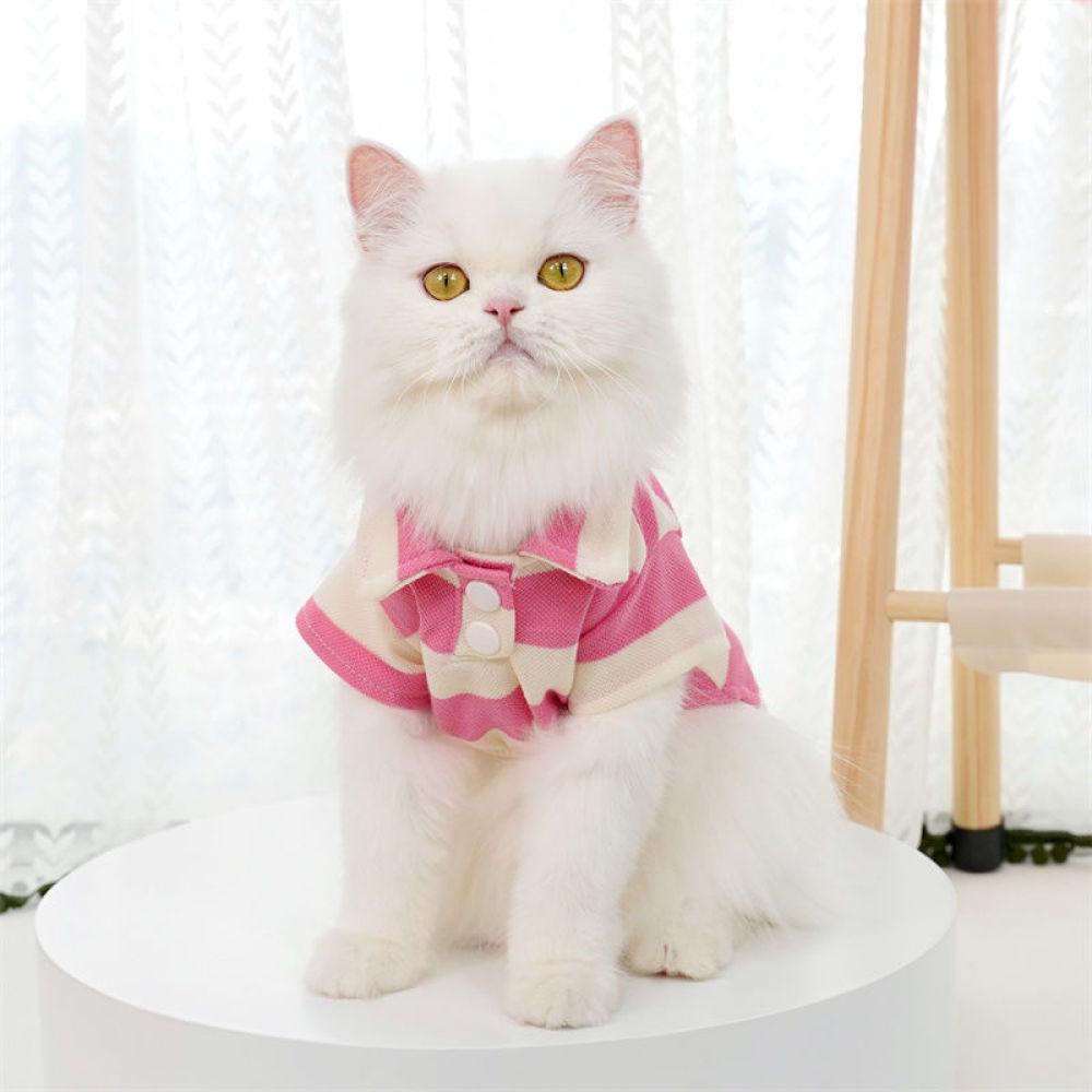 Cămașă polo cu dungi de vară pentru animale de companie Haine pentru câini pentru pisică cu două picioare Teddy Bibi Ursuleț Pomeranian articole de îmbrăcăminte