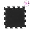 Rubber Floor Tiles 16 Pcs 16 Mm 30x30 Cm
