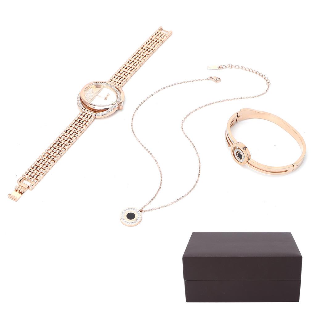 Business   Women Watch Bracelet Necklace Set Anniversary Birthday Gift Jewelry Set