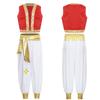 Jungen Arabischer Aladin Prinz Cosplay Party Kostüm Orientalischer Indischer König Rollenspiel Verkleidungs Outfits Lockere Weste Und Hosen Set