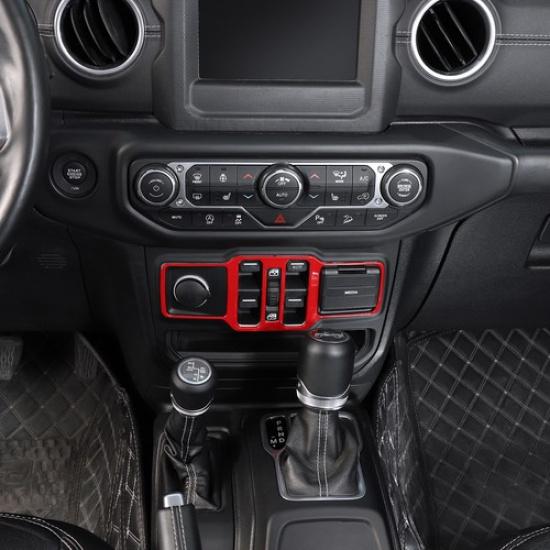 Red Window Control Trim Decor for 2018- Jeep Wrangler JL JLU JT Accessories