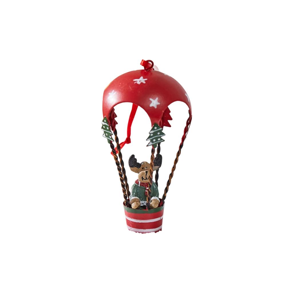 Durable Iron Santa Claus Reindeer Window Hanging Ornament For Christmas Home Store Decoration Display