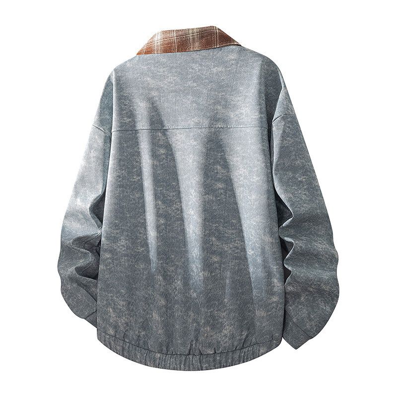 Foreign Trade Export Overplus Order Men's Denim coat Spring and Autumn Loose Casual All-matching Jacket Top Men's Fashion Brand