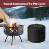Round Fire Pit Cover Waterproof Round Fire Pit Dust Cover Weatherproof Oxford Fabric Protector For Barbecue Bonfire Grilling