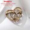 Fashion Hollow Love Brooch Women's High Sense Light Luxury Versatile Sweater Jacket Pin Jewelry Corsage Accessories