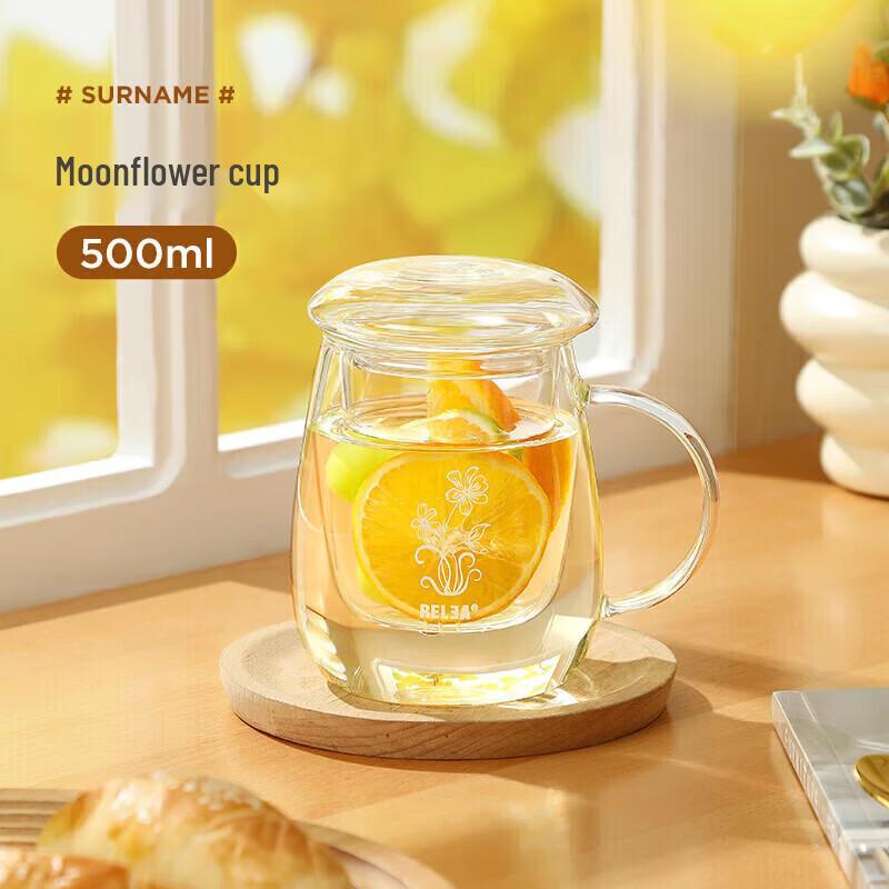 RELEA Mushroom Glass Cup with PP Lid