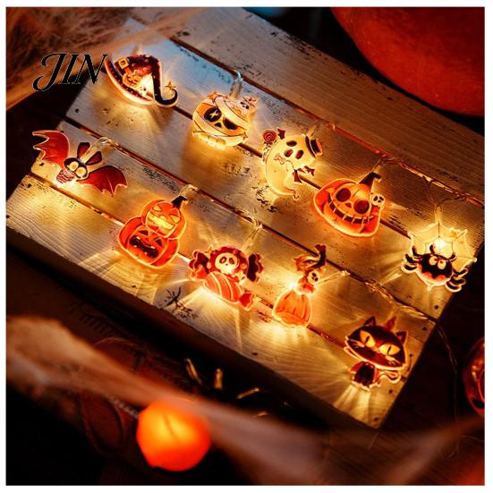 Battery Operated Fairy Lights for Party Halloween LED String Lights, Pumpkin Ghost Spider Whimsical Festival Kids Party, 1.5m/3m/6m Glowing