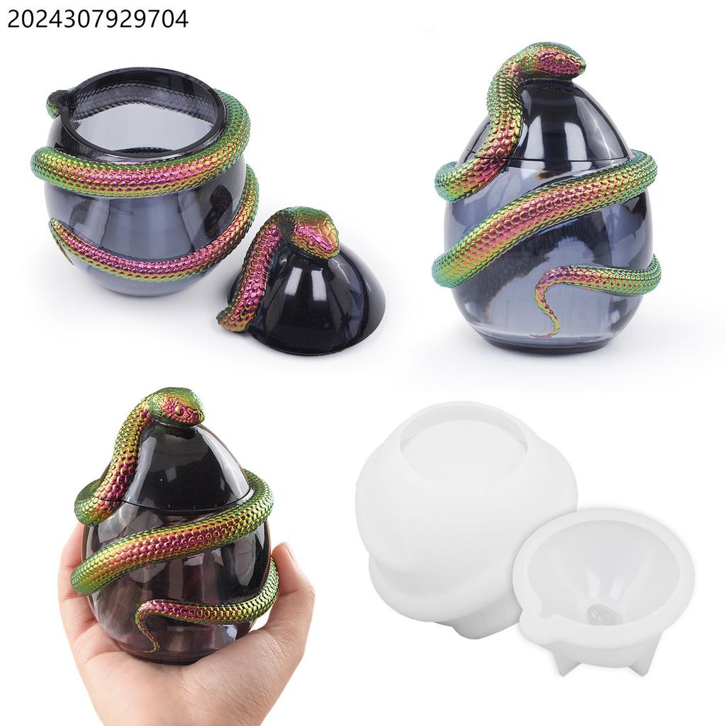 DIY Crystal Mold, Dropper Mold, Creative Gypsum, Cement, Snake Egg Jar, Bottle, Storage Box, New Model, Mirror Silicone Mold