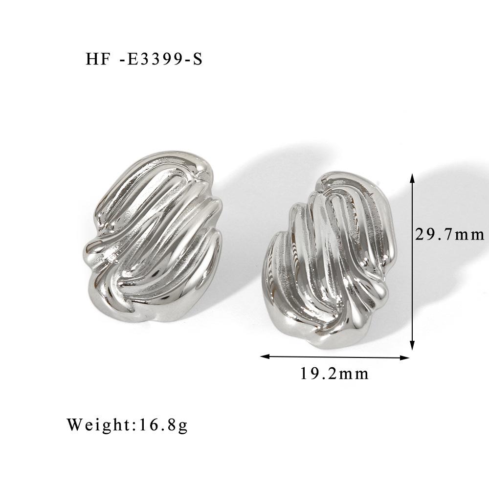 

Элегантные серьги из нержавеющей стали с неровными морскими ракушками с покрытием из 18-каратного золота