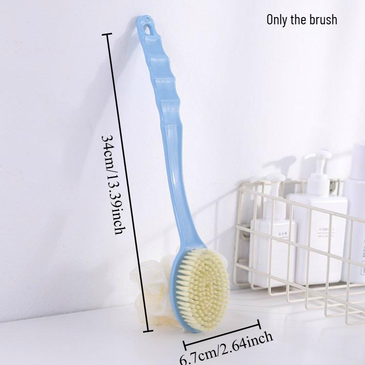 

1pcs Rubbing and Bathing Brush with Hanging Long Handle and Soft Fur Suitable for Both Showering and Back Scrubbing синій