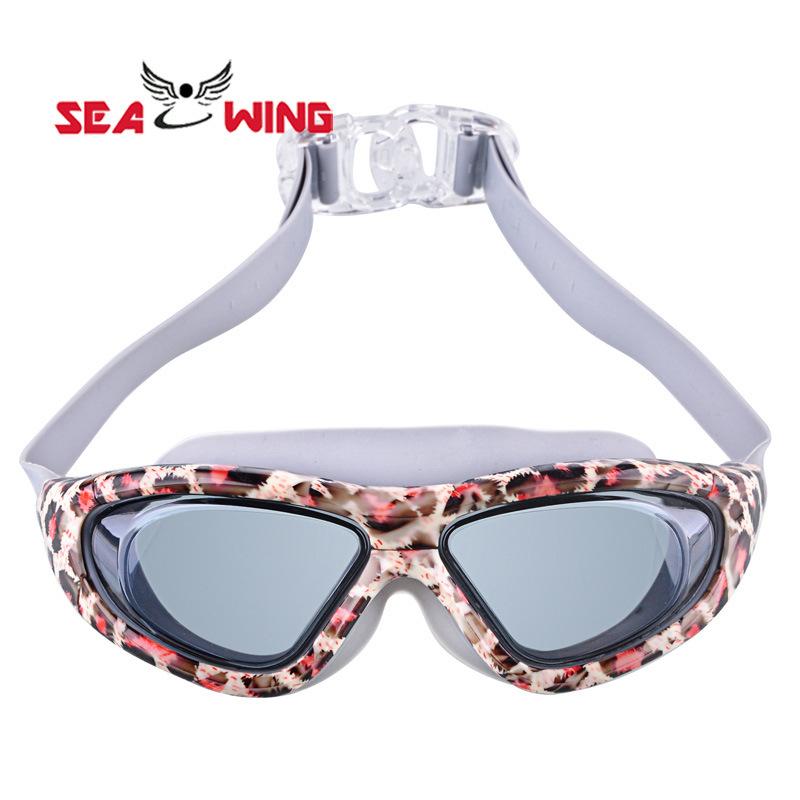 Racing swimming goggles for men and women, colorful medium-frame swimming goggles for adults, high-definition, waterproof, anti-fog, silicone diving