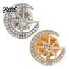 Bag Accessory Pin Moon Star Design Brooch for Women Rhinestones