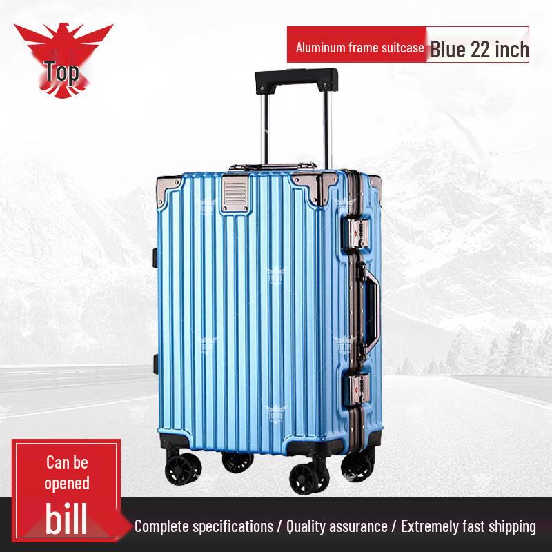 Dinpai 22-inch Aluminum Frame PC Carry-on Spinner Suitcase