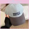 Blocked Fashion Color Baseball Cap With Letter Embroidery Design For Wear Daily