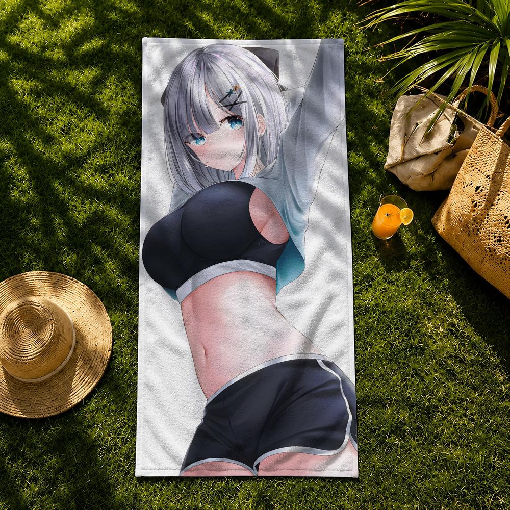 VTuber Kaga Sumire Towel Towel beach towel, quick drying absorbent bath towel for Swim,Gym,Camping,Outdoor hot
