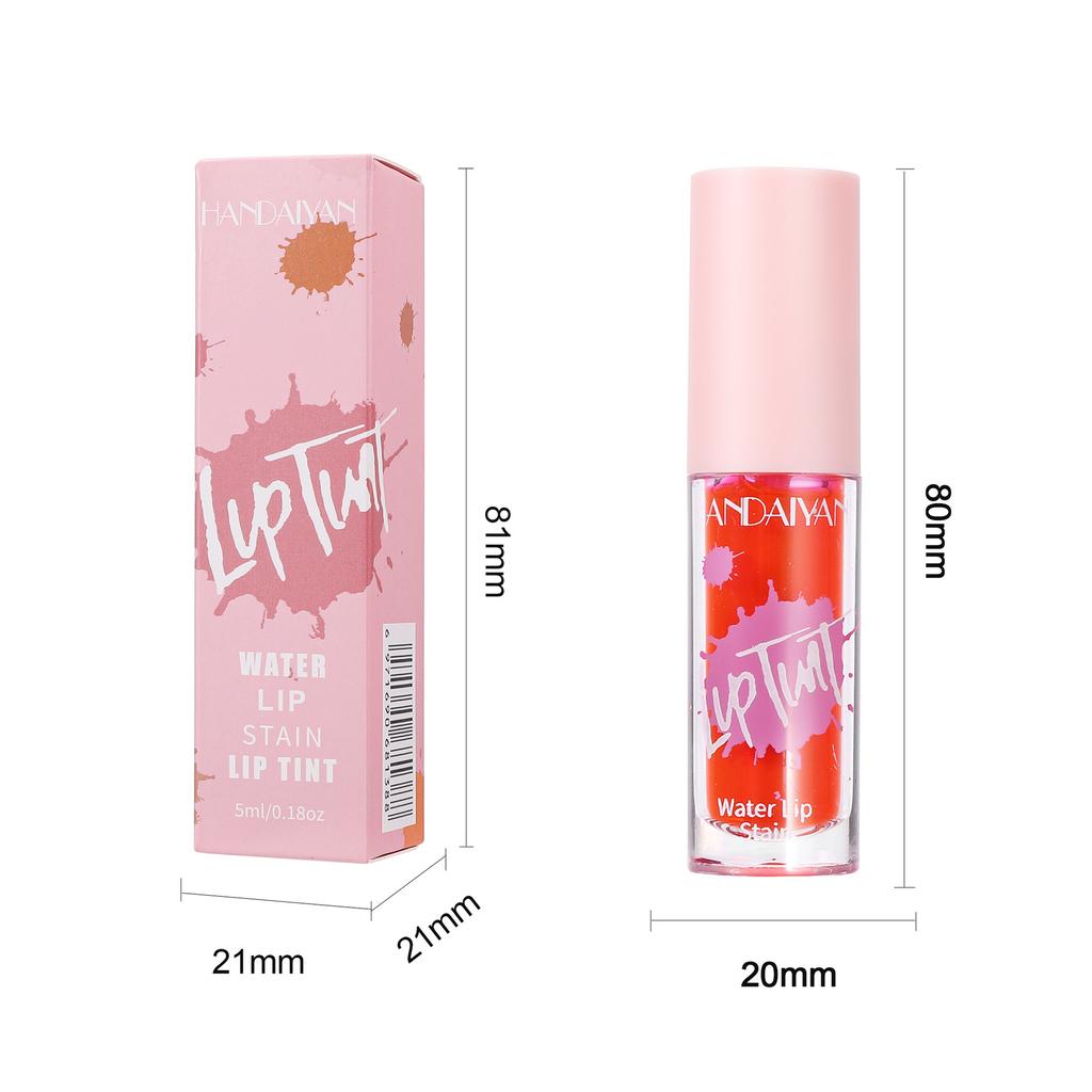 HANDAIYAN 2 in 1 Lippen-Tint Flüssig Lang anhaltend Feuchtigkeitsspendender Lipgloss Nicht verblassend 6 Farben Matt Lippenstift