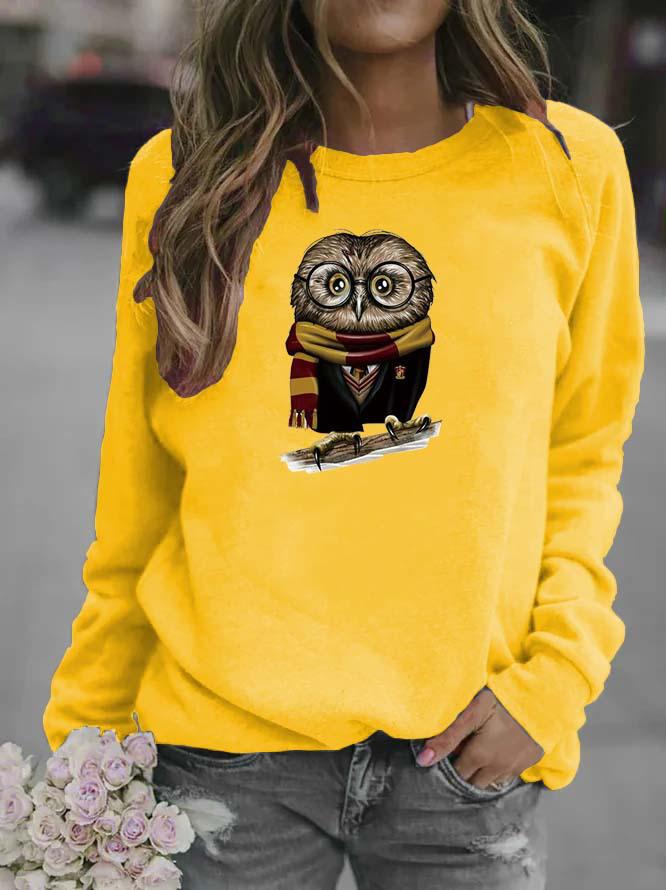 Animal Print Women's Round Neck Hoodie