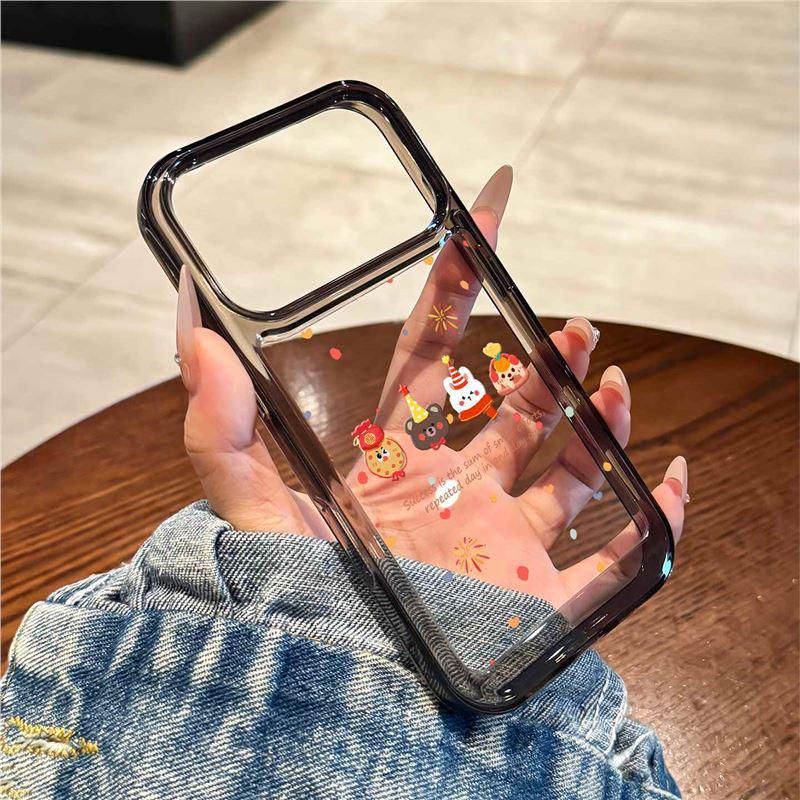 

Compatible Apple 17 Pro Max Orange iPhone 17 Case with Cute Animals for 16 Pro - High-End Feel iPhone 15 Pro