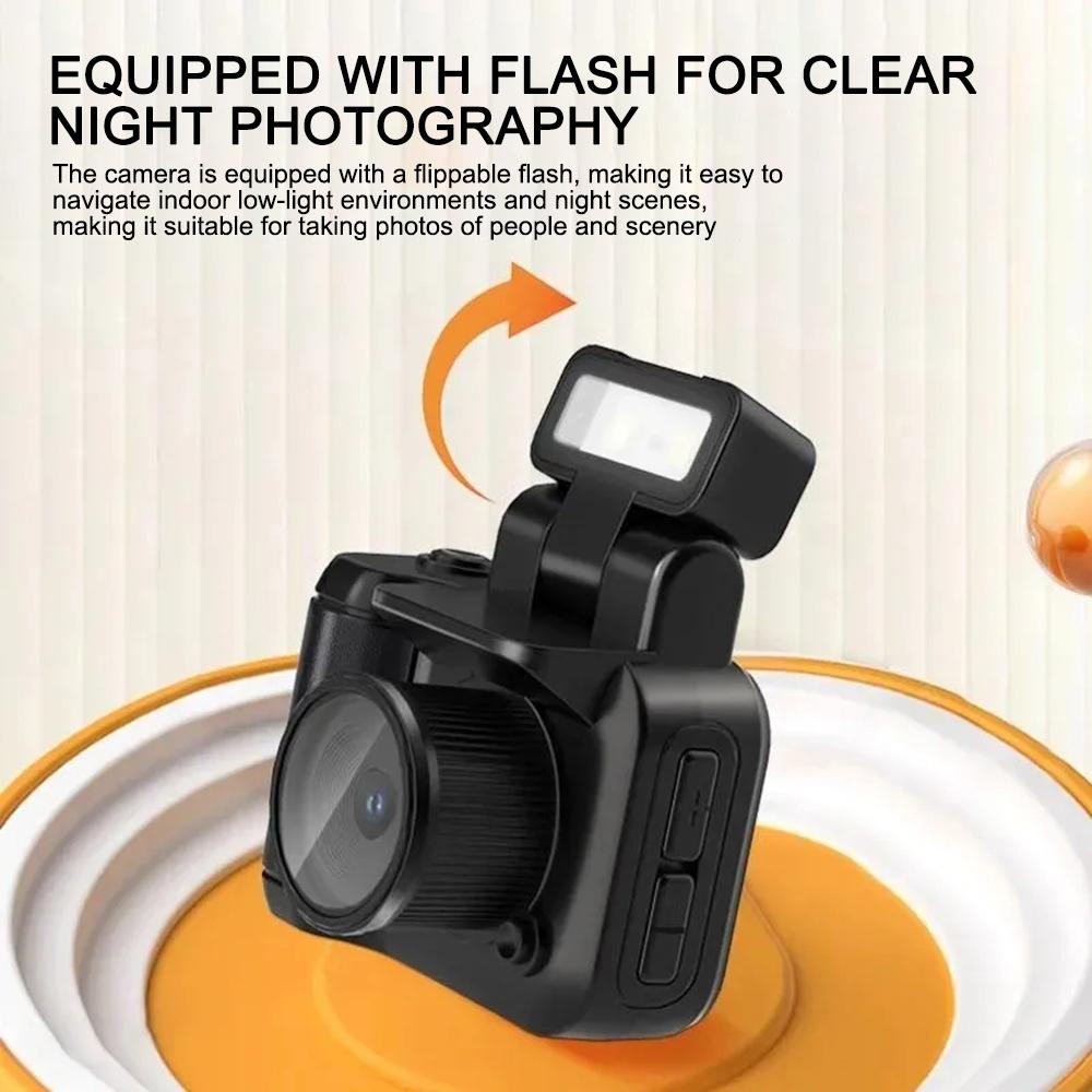 HD 1080P Mini Camera Portable Monoreflexes Style Cam CMOS With Flash Lamp Battery Dock Video Recorder LCD Screen Small Camcorder