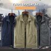 Reversible Sleeveless Jacket Men's Vest Coat Winter Waistcoat Thick Warm Fleece Workwear Tops Cargo Vest Windbreaker New Fashion