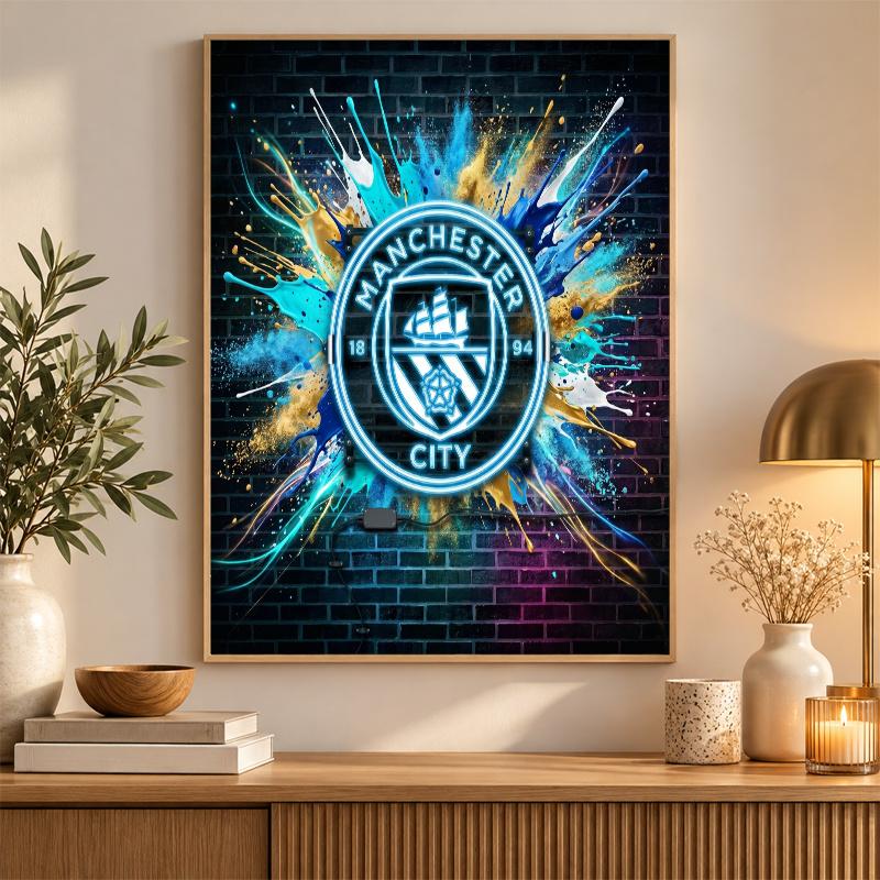 Manchester City Diamond Painting Kit 5D Full Drill DIY Diamond Mosaic Wall Art Home Decor