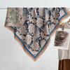 Pastoral Floral Velvet Double-sided Scarf 91 Large Square Scarf Women's Summer Travel Photo Silk Scarf Sun Protection Shawl
