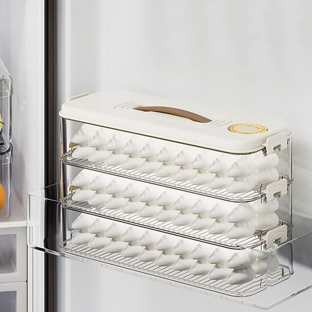 Plastic Dumpling Box 1/2/3/4 Layers Pasta Storage Box Portable Cookie Storage Containers Fridge